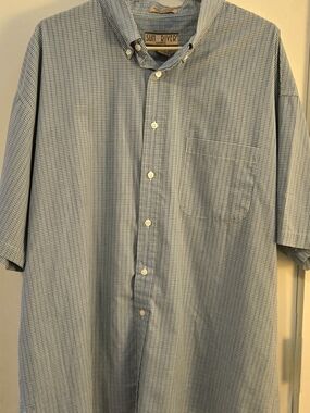 Blue Check Button-Down Men's Shirt